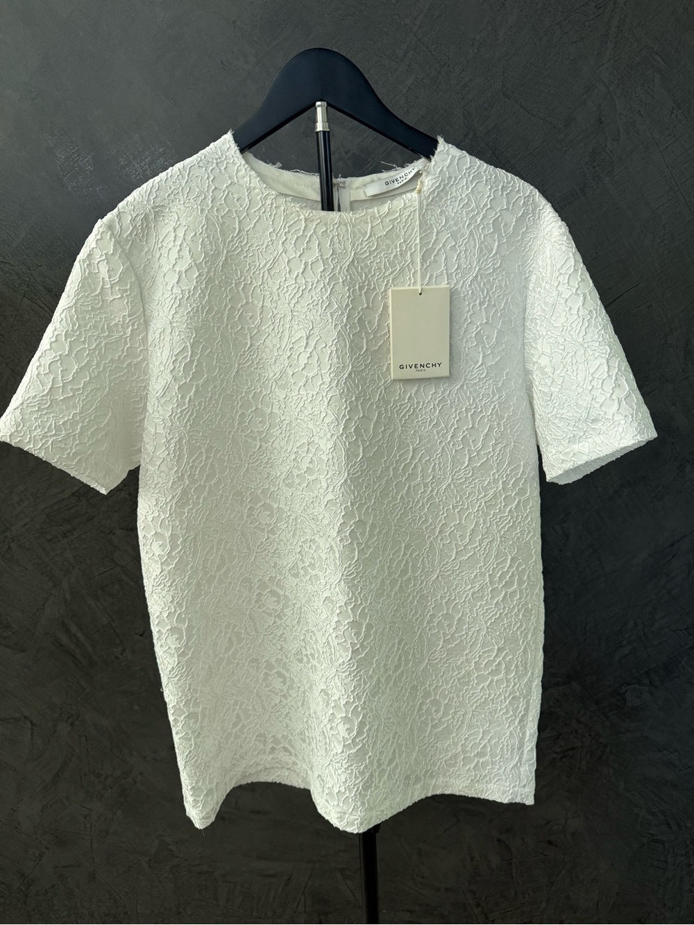 NWT Givenchy White Giupre Lace Short Sleeve Tunic 38/6